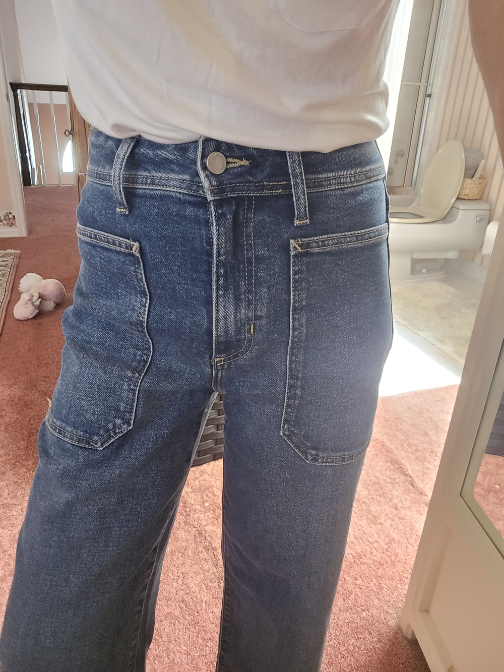 Just Black Denim Women's Relaxed Jeans in Dark Blue Denim
